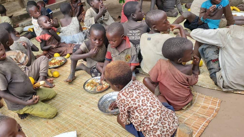 Children playing and smiling